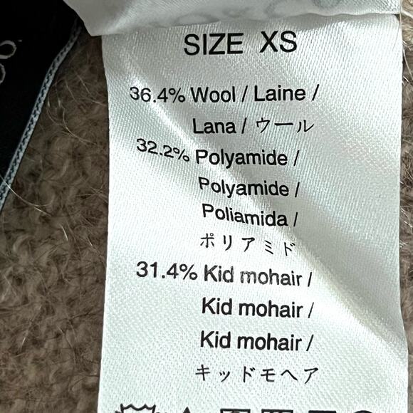 MO&Co. women’s cropped oversized wool and Kid mohair blend poncho sweater - Picture 6 of 6